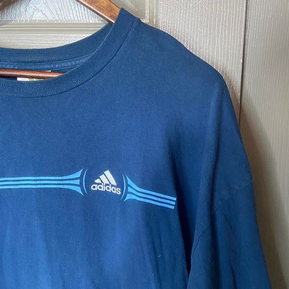 adidas shirt Size XXL y2k sportswear striped skater preppy - Picture 2 of 4
